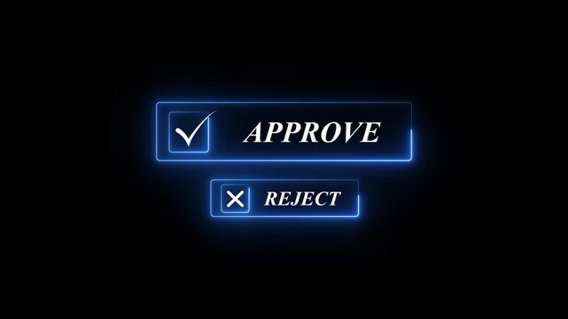 Choices between right and wrong symbols concept on the transparent background. Yes or No decisions, crisis decision making. Motion graphics of approve or reject concept. 4k motion graphics.