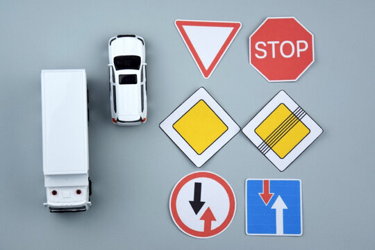 Driving school and driving lessons concept, education concept