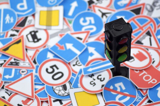 Driving school and driving lessons concept, education concept