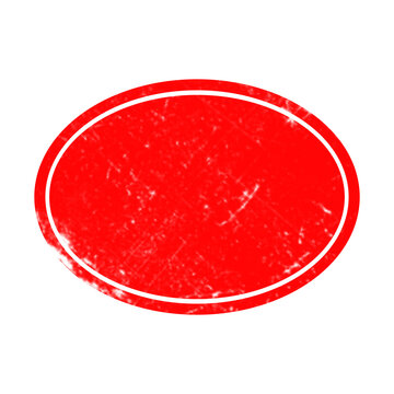 A vibrant red oval shape with a thin black border centered on a solid black background, simple geometric for web isolated on a transparent background