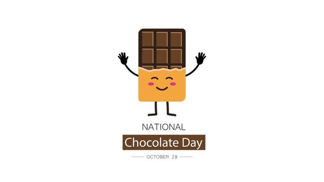 National chocolate day, October 28 - vector, Illustration, video.
