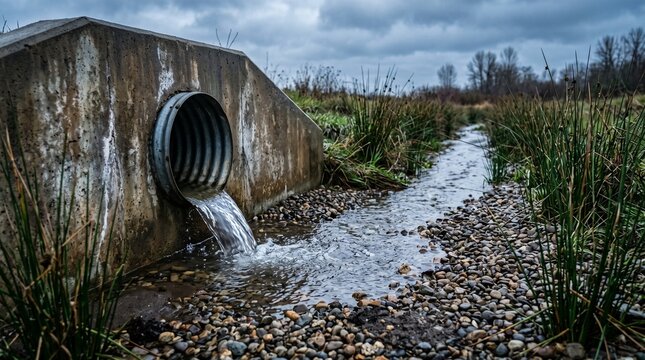 Cleared outfall restores drainage after rainfall