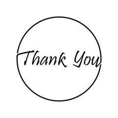 Thank you circle icon isolated on white background © sljubisa