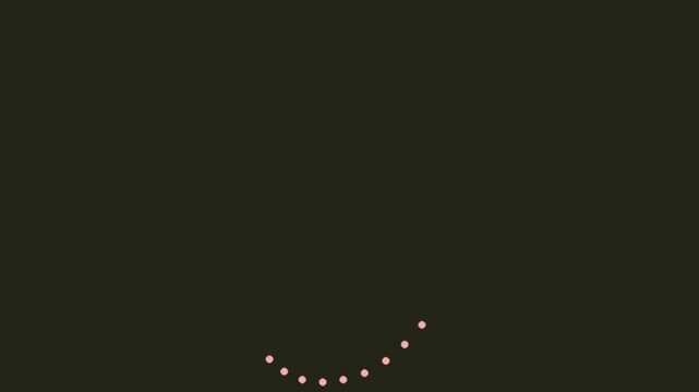 Curved Dots Forming Gentle Arc in Dark Background