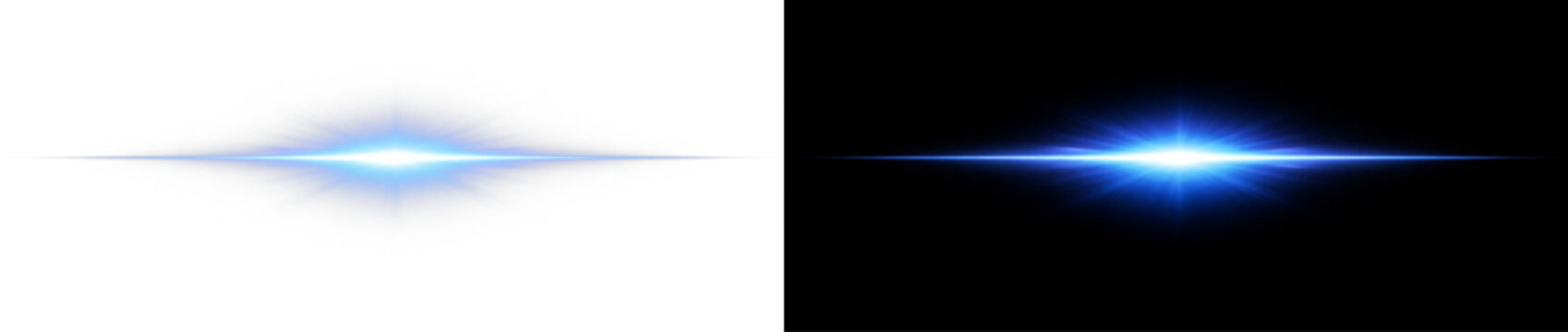 Blue Light Flare Glow Effect Icons