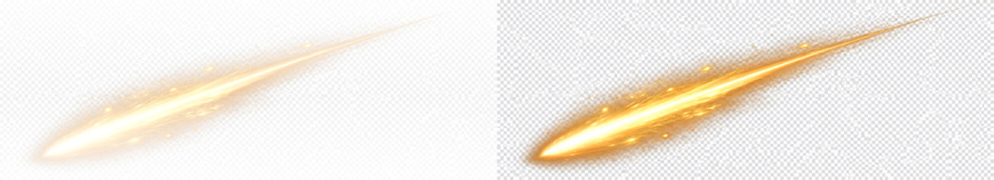 Golden Light Streaks Motion Effect Icons