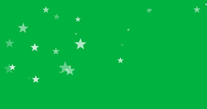Digital animation of multiple stars icons against black background