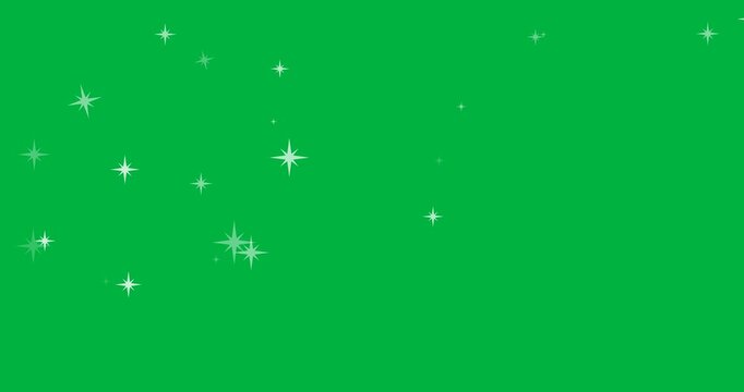 Digital animation of multiple stars icons against black background