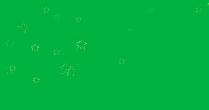Digital animation of multiple golden stars icons against black background