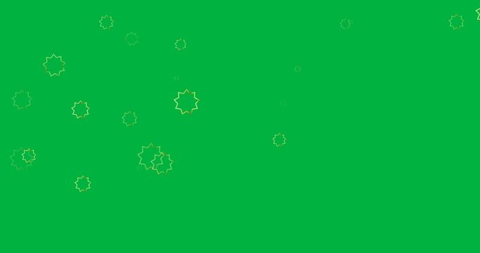 Digital animation of multiple golden stars icons against black background