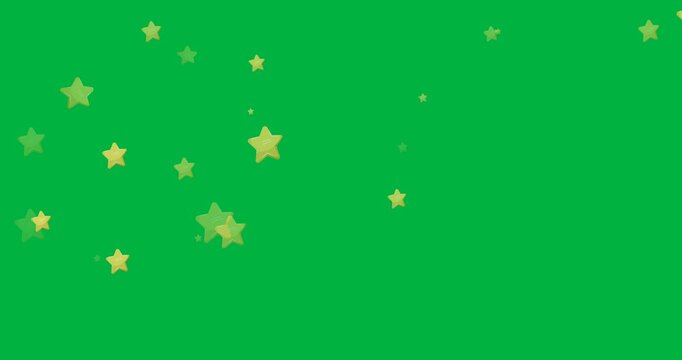 Digital animation of multiple golden stars icons against black background