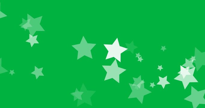 Digital animation of multiple stars icons against black background