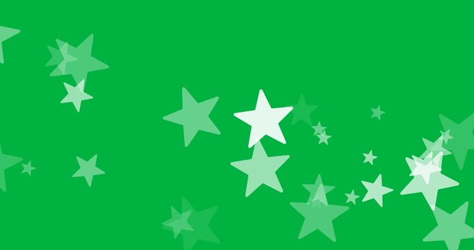 Digital animation of multiple stars icons against black background