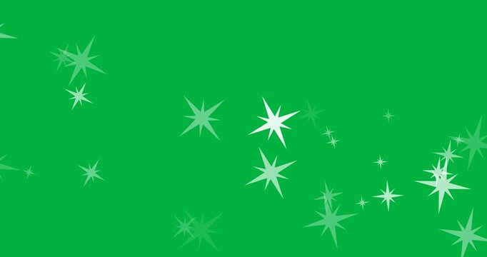 Digital animation of multiple stars icons against black background