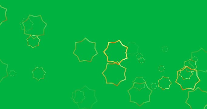 Digital animation of multiple golden stars icons against black background