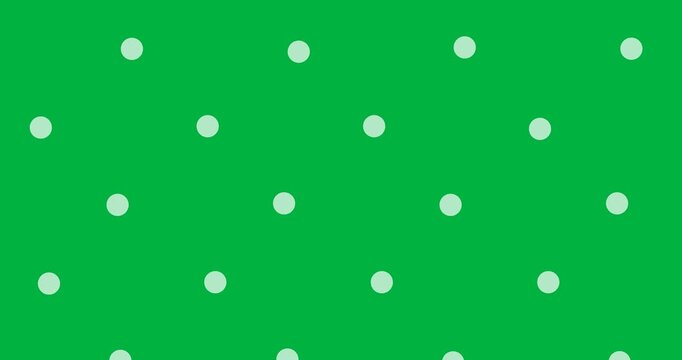 Digital animation of multiple white dots in seamless pattern against black background