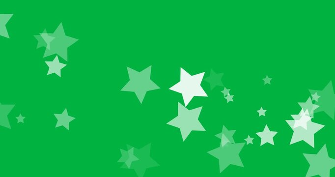 Digital animation of multiple stars icons against black background