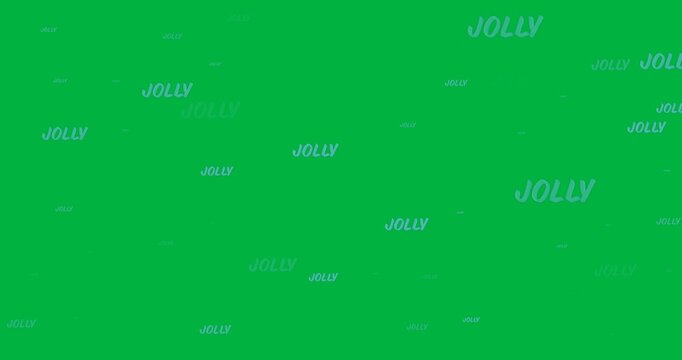 Digital animation of multiple jolly text banners against black background