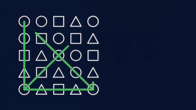 Abstract Geometric Shape Grid Pattern Sequence for Motion Graphics Video Background