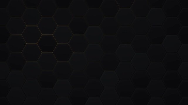 Amber honeycomb lattice with subtle golden highlights animation