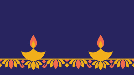 A beautiful and vibrant diwali background vector illustration featuring traditional diyas and colorful decorations for festive celebrations and greetings © Vectorhouettefile