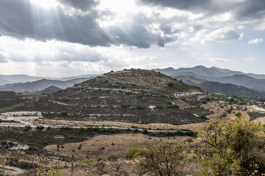 Extraordinary  beauty of mountainous terrain in center of island in mountain part of the Cyprus