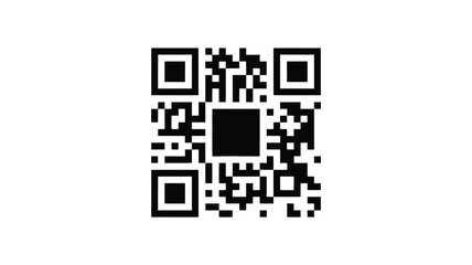Fototapeta premium Black QR Code Symbol Isolated on White Background