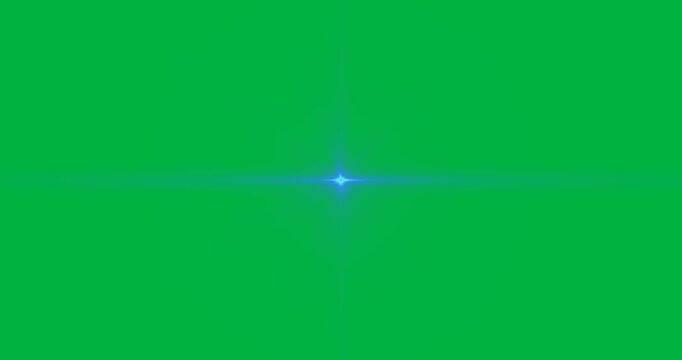 Animation of glowing blue light flickering on transparent background