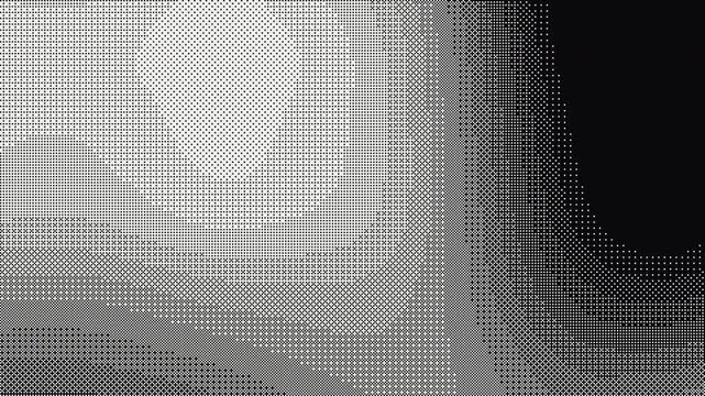 Animated 1 bit 4x4 Bayer dither gradient on black 4K seamless loop