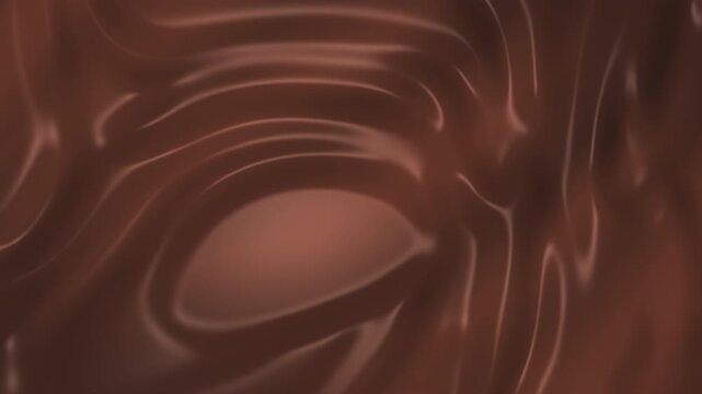 Animated dark chocolate fluid waves background loop