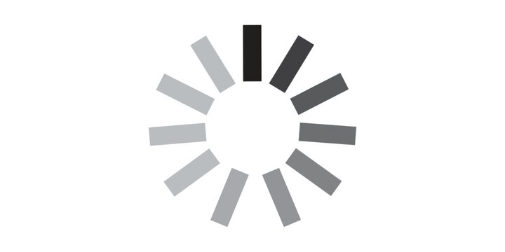 Loading icon buffering circular spinner vector element isolated on white background illustration design