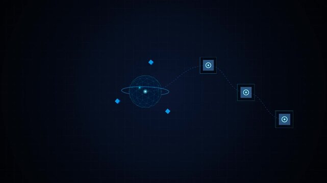 Premium 4K 3D/2D hybrid motion graphics showing manual tasks entering an AI automation engine, breaking down into sequential workflow steps, and merging into a completed automated process. Seamless lo