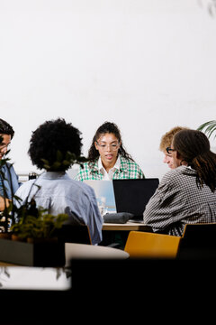 Young people developing ideas for a new business