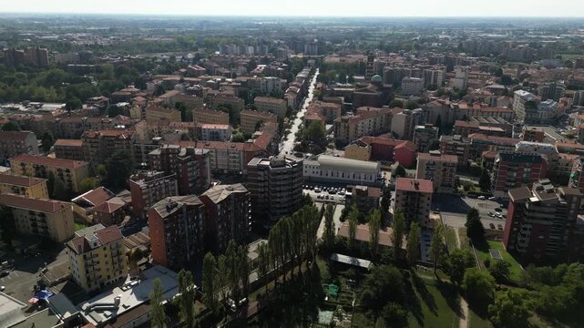 Italy , Milan - Parco delle Cave Baggio,  Quarto Cagnino, and Quinto Romano neighborhoods - four artificial basins, a pond, woodlands, waterways, urban allotments close to new M4 Metro subway 
