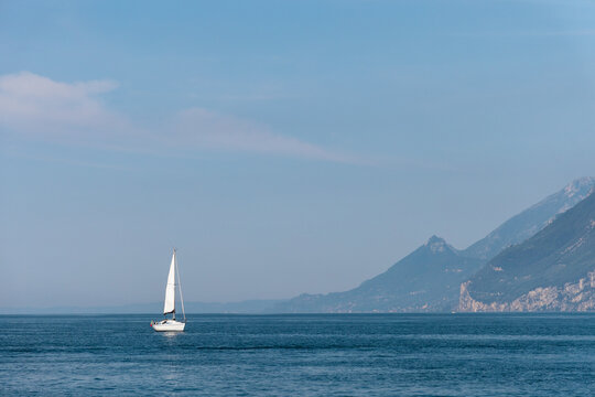 Sailing Across Lake Garda