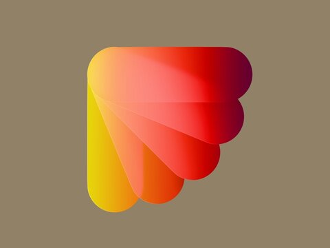 Colorful Design With Shapes on a Plain Background
