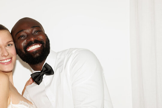 Multiracial newlyweds