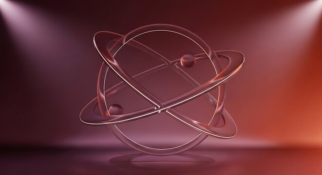 3d atomic orbital model with electron paths