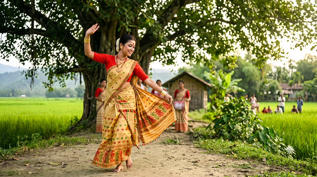 A assamese girl cheerful heart