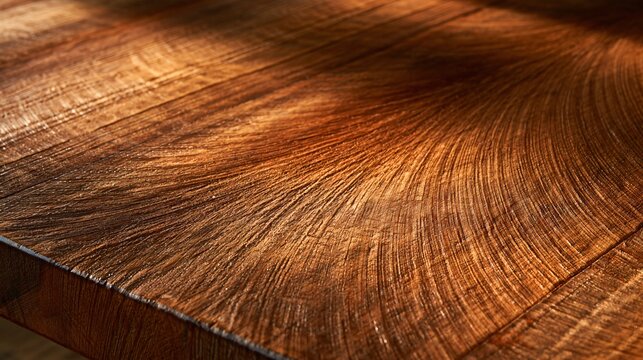 Fine saw marks deliberately preserved beneath a matte finish create a tactile modern autumn wood background on warm chestnut boards, where grazing light reveals parallel craftsmanship textures