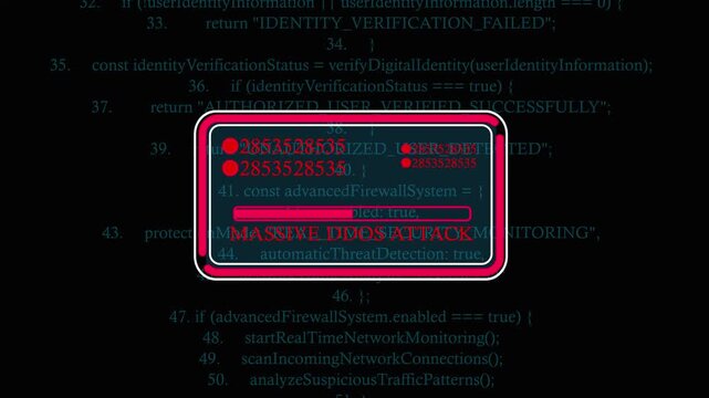 Massive Dodos Cyber Security Animation: Advanced Security Scan Code, Real-Time Threat Detection, Network Protection, Data Safety and Digital Danger Concept 4K Video