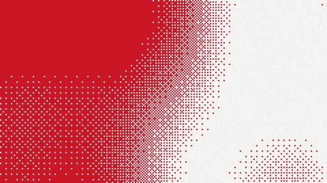 Animated 1 bit dither gradient red ink on white 4K seamless loop