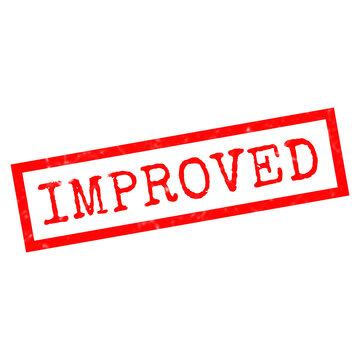 Red improved rubber stamp impression