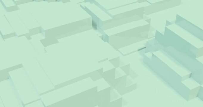 White to blue gradient abstract cubes animation.