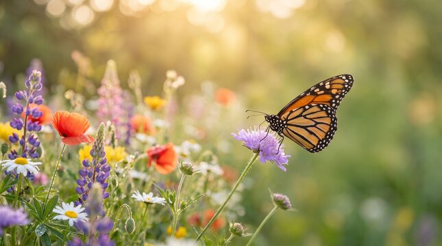 Butterfly in Morning Flower Garden 2k Professional Photography