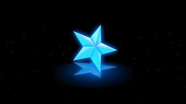 Abstract Chrono Crystal Luminescent Star Seamless Motion Loop 4K