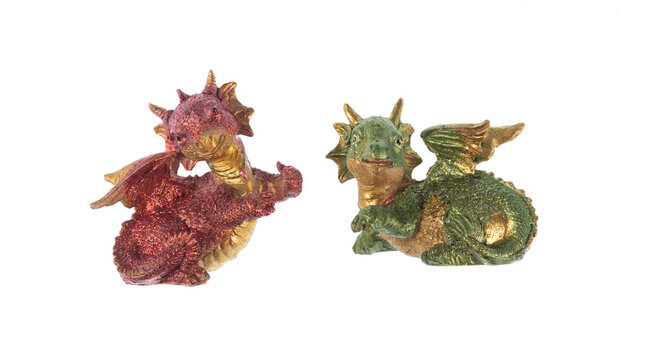 Decorative dragon jewelry isolated on a white background