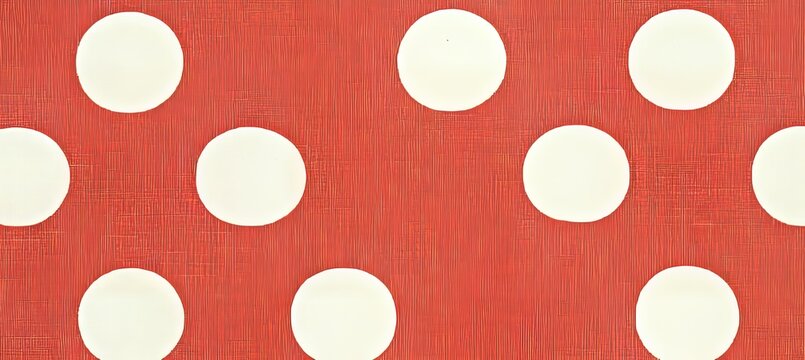 Minimalist Festive Fabric Texture Featuring Seamless Soft Orange Background And White Polka Pattern