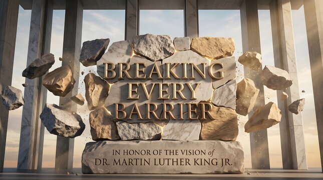 A powerful monumental sculpture depicting martin luther king jr and the struggle for equality