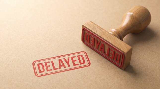 Delayed stamp on paper background
